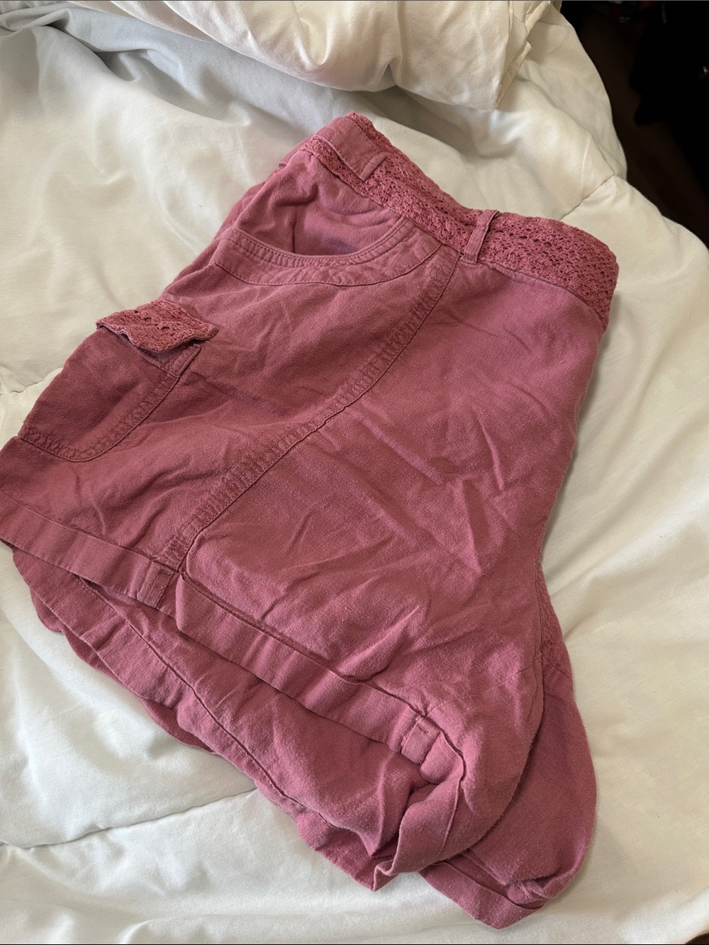 Maurices Rose Crochet-Waist Cargo Short